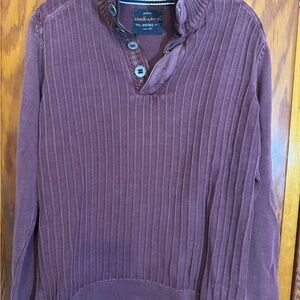 Weatherproof Men's Ribbed Turtleneck Sweater - Burgundy